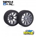 Matrix 1/10 Rear AIR Carbon 37 Shore RC Model Tires (30mm | 64mm | 37sh)