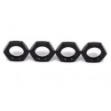 17MM 1/8 OFF ROAD ALUMINUM SERRATED NUT (4PCS)
