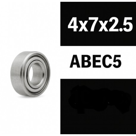 XTR "ZERO FRICTION" 4x7x2.5ZZ ABEC5 (1u)