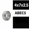 XTR "ZERO FRICTION" 4x7x2.5ZZ ABEC5 (1u)