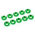 Ultimate 3 mm. ALU. WASHER GREEN (10 pcs)