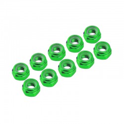 Ultimate 3 mm. Alu Nylon Nut Green (10pcs)