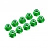 Ultimate 3mm. ALU. Nylon Nut W/Flanged Green (10pcs)