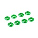 Ultimate 3mm aluminium cap head washer green (8)