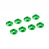 Ultimate 3mm aluminium cap head washer green (8)