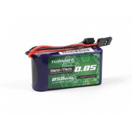 Turnigy Nano-Tech 850mAh 2S 12C LiFePo4 Transmitter/Receiver Battery w/JR(S-Type) Connector