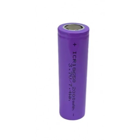 3.7V 2000mAh ICR18650 rechargeable lithium-ion battery