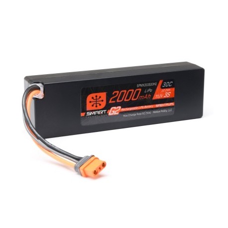 Spektrum 11.1V 2000mAh 3S 30C Smart G2 LiPo Battery: IC2