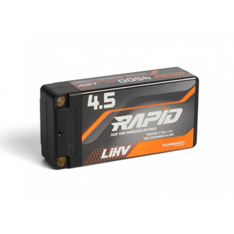  Turnigy Rapid LiHV 4500mAh 2S 7.6V 100C Shorty Hardcase LiPo Battery