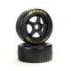 dBoots Hoons 42/100 2.9 Pre-Mounted Belted Tires Gold 17mm Hex 5-Spoke (2)