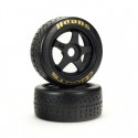 dBoots Hoons 42/100 2.9 Pre-Mounted Belted Tires Gold 17mm Hex 5-Spoke (2)