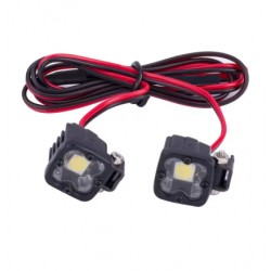 Luggage Rack two LED Lights Spotlight for 1/10 RC Crawler Car Truck