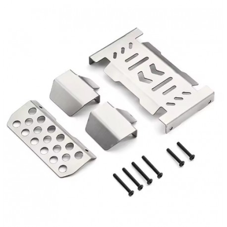 Stainless Steel Skid Plate Bumper Chassis Armor Guard for 1/10 YK4106 YK4107 RC