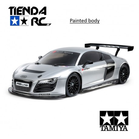 Tamiya 47517 Audi R8 Lms 2008 Tt02 Silver Painted Body