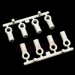 Yeah Racing M3 Plastic Ball End 4.8x13mm 8pcs White