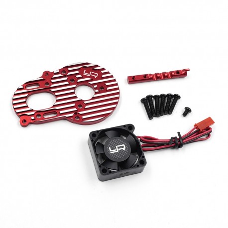 Yeah Racing Aluminum Multi Angle Motor Mount Plate w/YA-0180 Fan For Kyosho Fazer D2 FZD2