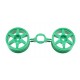 LLANTAS TAMIYA MB190E DEBIS  WHEELS (GREEN 6 SPOKE)