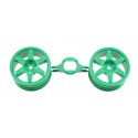 Tamiya 6-Spoke 26mm Wheel green (2)