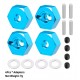 Alu Hex Wheel Adapter w/screw pin (Blue)