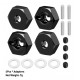 Alu Hex Wheel Adapter w/screw pin (Black)