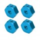 Alu Hex Wheel Adapter w/screw pin (Black)