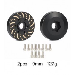 Brass Weights 12mm Hex Disc Hub Adapter for 1.9 /2.2Inch Wheels Rim (9 mm wide)