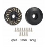 Brass Weights 12mm Hex Disc Hub Adapter for 1.9 /2.2Inch Wheels Rim (9 mm wide)