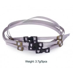 5pcs Luggage Rope Roof Rack Tie Down Straps for Crawler RC (Grey)