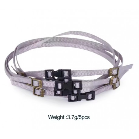5pcs Luggage Rope Roof Rack Tie Down Straps for Crawler RC (Grey)