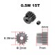 pinion 15T 0,5m (2mm Shaft)