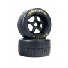 dBoots Hoons 53/107 2.9 Pre-Mounted Belted Tires Gold 17mm Hex 5-Spoke (2)