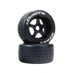 dBoots Hoons 53/107 2.9 Pre-Mounted Belted Tires Silver 17mm Hex 5-Spoke (2)