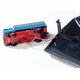 Carson 1:87 M-B 1620 canvas w.trailer 100% blue