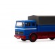 Carson 1:87 M-B 1620 canvas w.trailer 100% blue
