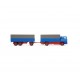 Carson 1:87 M-B 1620 canvas w.trailer 100% blue