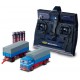 Carson 1:87 M-B 1620 canvas w.trailer 100% blue