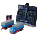 Carson 1:87 M-B 1620 canvas w.trailer 100% blue