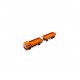 Carson 1:87 MB 1620 plataforma con remolque 100% naranja