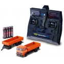 Carson 1:87 MB 1620 plataforma con remolque 100% naranja