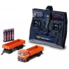 Carson 1:87 MB 1620 plataforma con remolque 100% naranja