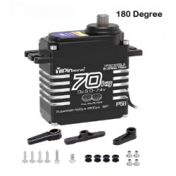 Yipin Brushless Servo HV Steel Helical Gear 70.0kg/0.09sec @8.4V
