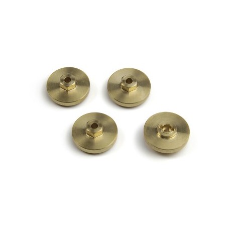 Hpi 7mm Hex Hub Weight Set +4mm (Brass/4pcs)