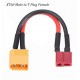 Adaptador  XT60 Macho A T-Plug Hembra (con cable 50mm)
