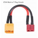 Adaptador  XT60 Macho A T-Plug Hembra (con cable 50mm)