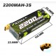 Rlaarlo 11.1V 2200mah 3S Lipo Battery XT60 Plug