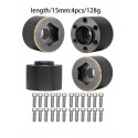 Bdx Brass Weights 12mm Hex Hub Adapter for 1.9 /2.2Inch Wheels Rim (15 mm wide)