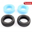 Sweep SQUARE ARMOR Front Silver (Ultra Soft) 1:10 buggy tires/Open cell inserts 2pcs