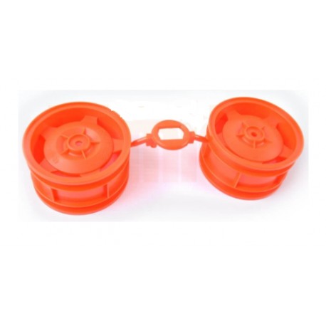 Tamiya Star Dish Wheel 2WD/4WD Rear (Orange)