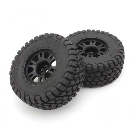 Kyosho Pre-Glued Tyres on black wheels 2.4 (2) Kyosho Toyota Tacoma"