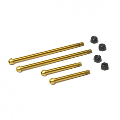 Exotek TURBO OPTIMA MID BOLTED HINGE PINS (4), REAR ARMS, steel with nitride coating